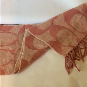 Rose pink coach scarf :AUTHENTIC